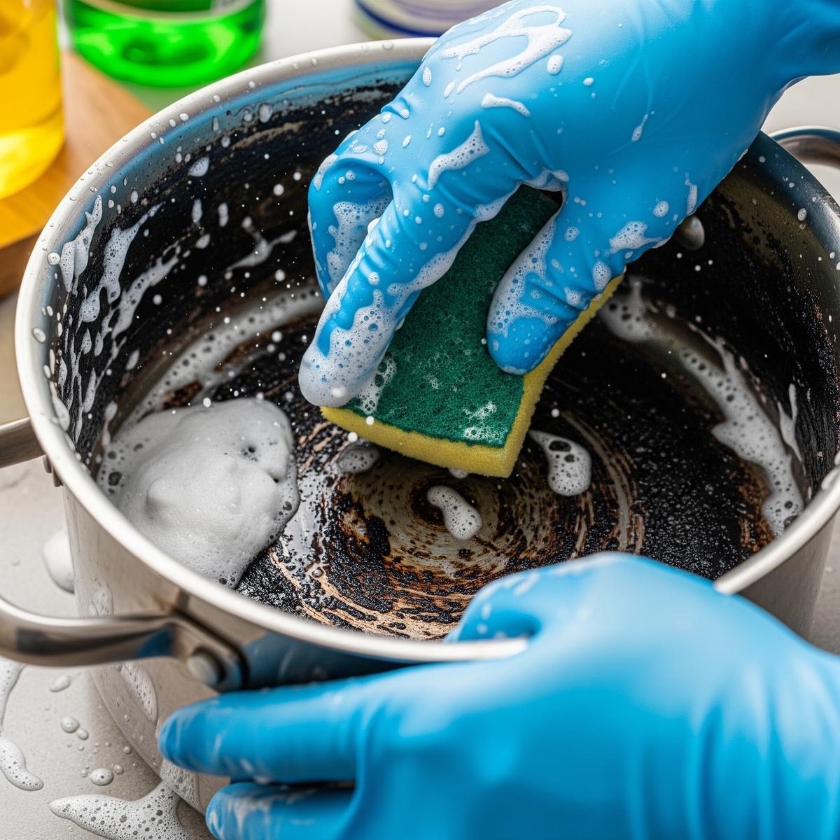Membersihkan Panci Gosong dengan Baking Soda