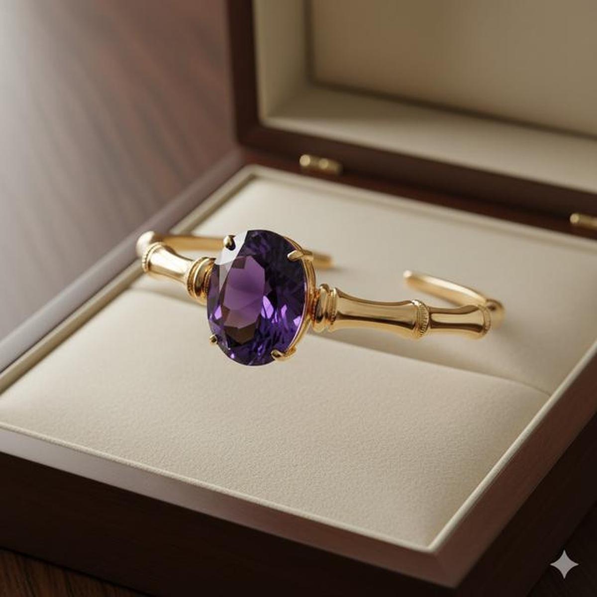 10 Model Gelang Emas Bambu Kombinasi Batu Alam, Perpaduan Etnik Modern Elegan