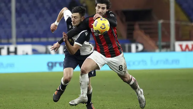 Gol Kessie dan Samuel Castillejo Bawa AC Milan Menang Tipis Atas Sampdoria