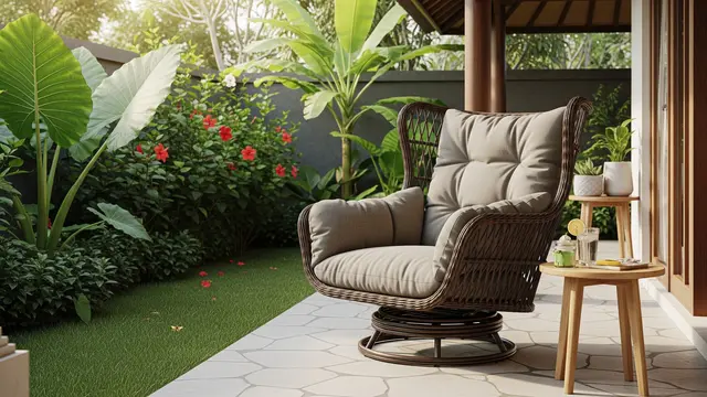 Ide Kursi Santai Outdoor Terbaik untuk Maksimalkan Kenyamanan Rileksasi/AI Generated