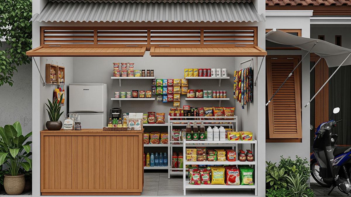 7 Desain Warung 2x3 Meter Paling Optimal, Kecil Tapi Untung Maksimal