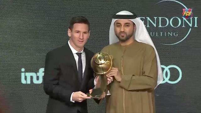 Video Lionel Messi mendapatkan penghargaan pemain terbaik dan Barcelona juga mendapatkan penghargaan Klub terbaik pada acara Globe Soccer Awards 2015 di Dubai, Minggu (27/12/2015).