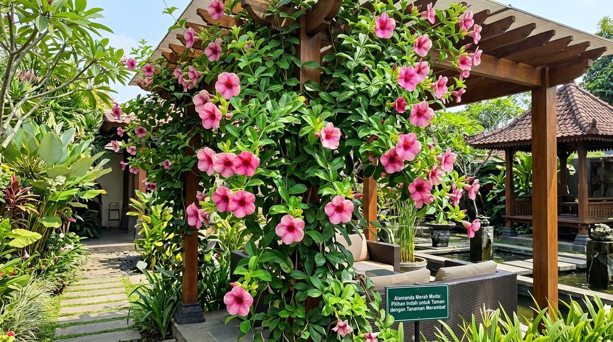Alamanda Merah Muda (AI Generated)