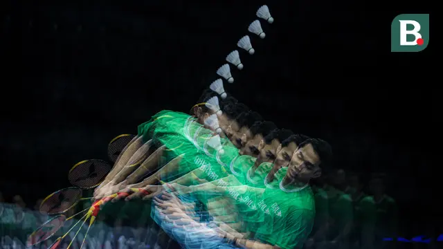 Foto: Anthony Ginting Menangkan Duel Antar Tunggal Putra Indonesia Melawan Jonatan Christie di Badminton XL 2025