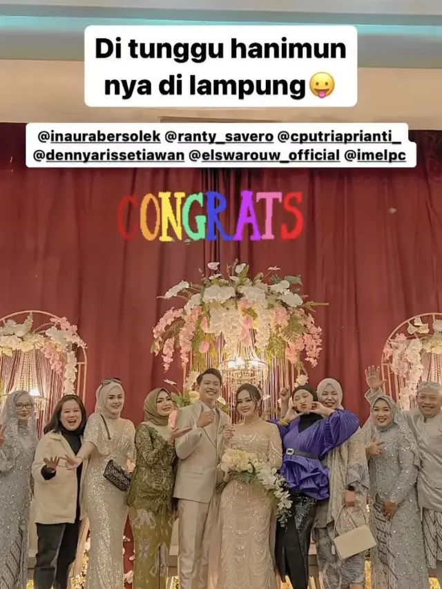 7 Potret Imel PC dalam Pernikahan Sang Adik, Tampil Menawan dengan Kebaya Hijau