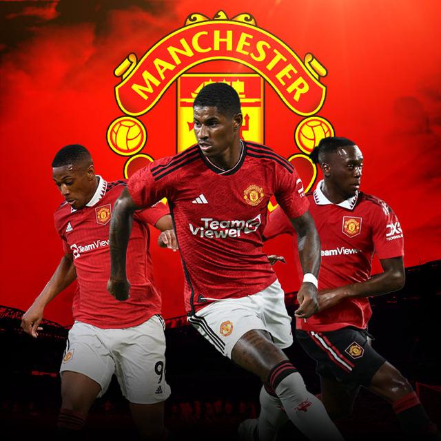 Manchester United - Anthony Martial, Marcus Rashford, Aaron Wan Bissaka