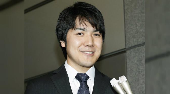 Kei Komuro (25), pria yang berhasil mencuri perhatian Putri Mako (Fumine Tsutabayashi/Kyodo News via AP)
