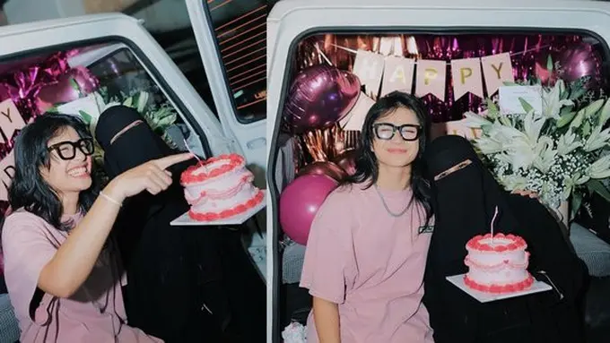 Potret Umi Pipik Dapat Kejutan Tak Terduga dari Syntia Marisca yang Serba Pink. (instagram/_ummi_pipik_)