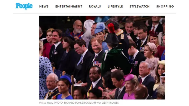 Pangeran Harry Terlihat Bercengkrama dengan Sang Tante, Putri Anne, di Penobatan dan Pemberian Mahkota Terhadap Raja Charles III dan Ratu Camilia oleh Uskup Agung Canterbury di Westminster Abbey pada Sabtu, 6 Mei 2023.