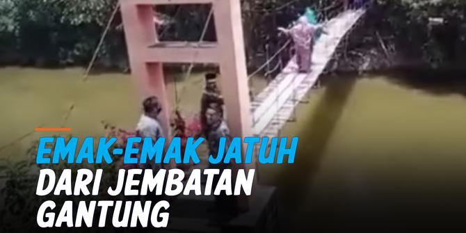 VIDEO: Kaya di Film Squid Game, Emak-Emak Jatuh Saat Lewati Jembatan