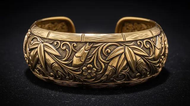 11 Gelang Emas Motif Ukiran Klasik untuk Acara Resmi, Tampil Mewah dan Berkelas
