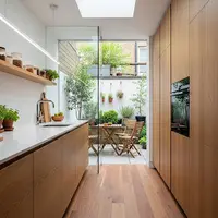 Dapur Lurus Minimalis/Dapur dan Taman Belakang Rumah Minimalis (Sumber: gemini.com)