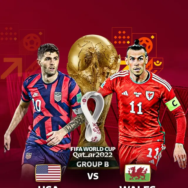 Amerika Serikat vs Wales - Piala Dunia 2022 Qatar