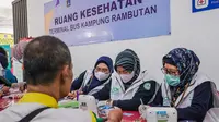 Gratis! Ada Layanan Pemeriksaan Kesehatan untuk Sopir dan Pemudik di Terminal Kampung Rambutan