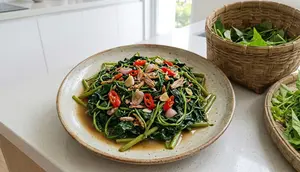 Resep Tumis Daun Ubi Sederhana dengan Bawang dan Cabai, Nikmat Pakai Nasi Hangat