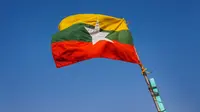 Bendera Myanmar. (Unsplash/ugurhan)
