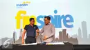 Direktur Finance & Treasury Bank Mandiri, Pahala N Mansury saat menghadiri pegelaran Finspire di Jakarta, Rabu (9/11). Finspire merupakan ajang untuk pengembangan startup di bidang financial technology. (Liputan6.com/Angga Yuniar)
