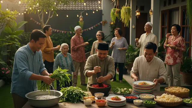 Rujak Kangkung Kerupuk