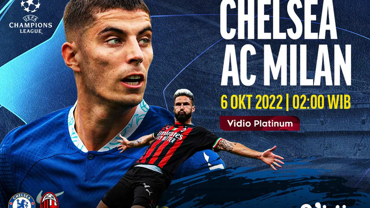 Link Live Streaming Chelsea Vs AC Milan di Vidio, Kamis 6 Oktober 2022