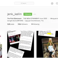 Akun IG jenk_keliin yang sedang dibicarakan di dunia maya. (IG @jenk_keliin)