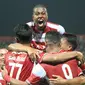 Madura United sukses melumat Barito Putera delapan gol tanpa balas pada laga pekan pertama BRI Liga 1 musim ini di&nbsp;Stadion Gelora Madura Ratu Pamellingan, Pamekasan, Sabtu (23/7/2022). (Bola.com/Wahyu Pratama)