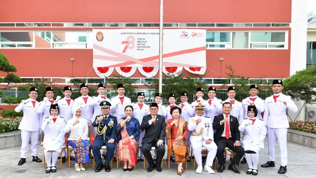 Perayaan HUT ke-78 RI di KBRI Seoul, Kamis (17/8/2023). (Dok: KBRI Seoul/Kemlu)