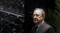 Presiden Real Madrid, Florentino Perez, pada sesi wawancara usai dipermalukan Barcelona 4-0 (23/11/2015). Perez menegaskan tak ingin menjadikan Jose Mourinho sebagai pelatih Madrid. (Reuters/Juan Medina)