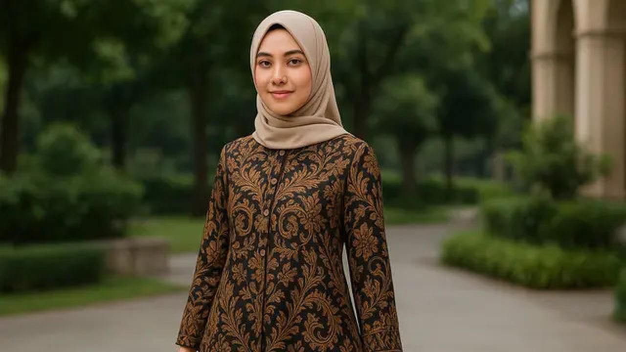 Cara Memadukan Tunik Batik Belah Panjang dengan Hijab Kekinian, Inspirasi Tren Masa Kini
