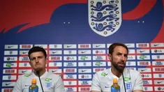 Gareth Southgate selaku pelatih Timnas Inggris telah mengumumkan 26 nama pemain yang akan dibawa ke Piala Dunia 2022 termasuk membuat kejutan membawa pemain Manchester United, Harry Maguire yang jarang tampil dibawah asuhan Erik Ten Hag. (AFP/Paul Ellis)