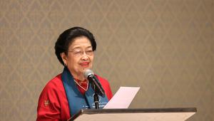 Ketua Umum DPP PDI Perjuangan (PDIP) Megawati Soekarnoputri saat memberikan pidato ilmiah saat menerima gelar Doctor Honoris Causa dari Princess Nourah Bint Abdulrahman University, Arab Saudi, Senin (9/2/2026). (Dok. Istimewa)