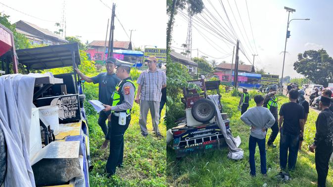 Detik-Detik Motor Tertabrak Mobil Penggiling Padi di Lampung Selatan, 2 Pelajar Tewas
