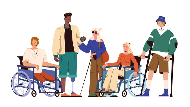 Ilustrasi penyandang disabilitas