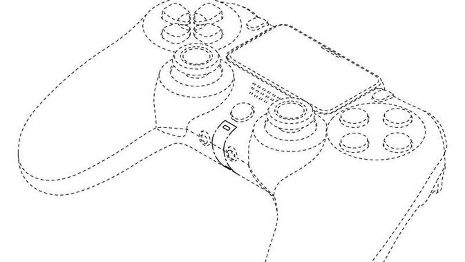 Bocoran tampilan paten DualShock 5. (Doc: JPO)