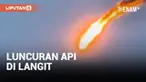 Ledakan dan luncuran api terjadi di langit Kyiv Ukraina. Peristiwa ini memicu kebakaran gedung berlantai empat di tengah kota.