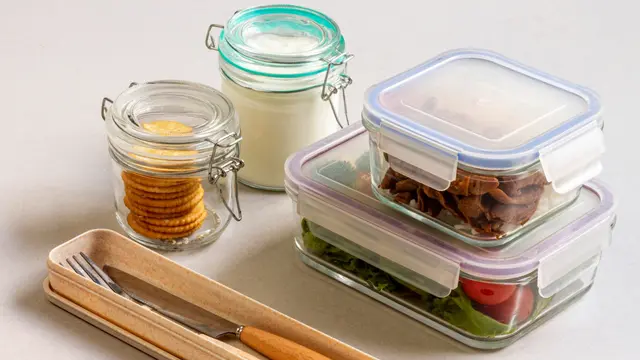 Ilustrasi tempat, wadah penyimpanan makanan kedap udara