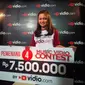 Jadi juara ke empat Vidio.com, Alif Ekacahya langsung diwawancarai banyak media setibanya di Jakarta.