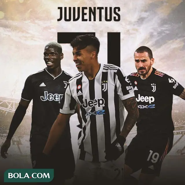 Juventus - Kaio Jorge Dikelilingi Paul Pogba dan Leonardo Bonucci