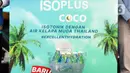 Isoplus COCO merupakan excellent hydration dengan kandungan 7 ion lengkap dan sensasi kesegaran air kelapa muda Thailand. (Liputan6.com/Herman Zakharia)