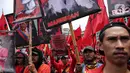 Di wilayah Polda Metro Jaya, sebanyak 4.216 personel gabungan dikerahkan mengamankan May Day. (Liputan6.com/Faizal Fanani)