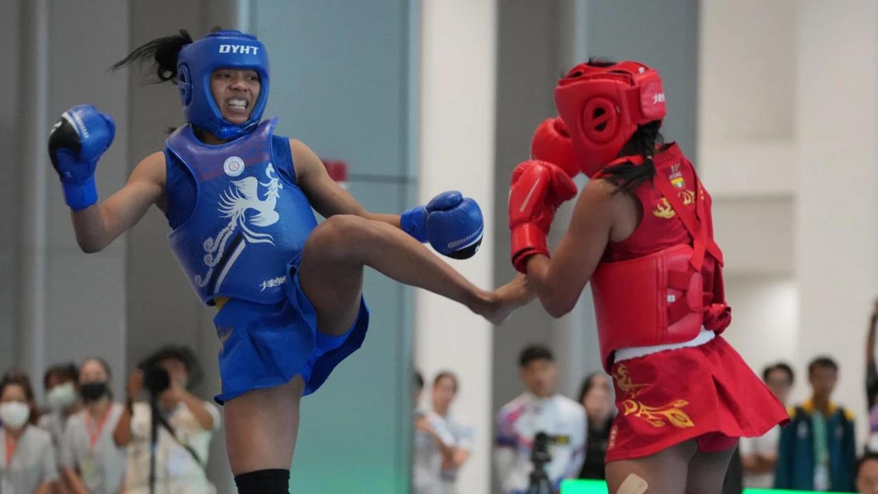 FOTO: Perjuangan Atlet Wushu Indonesia Sumbangkan Tiga Emas di SEA Games