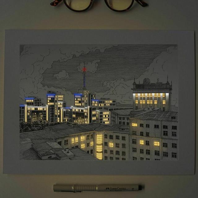 6 Lukisan dengan Pencahayaan Buatan Ini Bak Sinar Sungguhan, Bikin Kagum