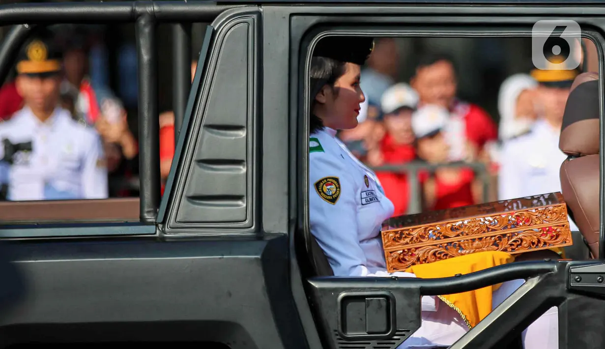 Prosesi ini merupakan bagian dari rangkaian Peringatan HUT ke-79 Kemerdekaan RI. (Liputan6.com/Herman Zakharia)