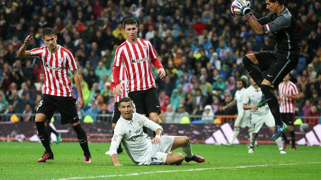 Cristiano Ronaldo gagal mencetak gol saat Real Madrid bertemu Athletic Bilbao