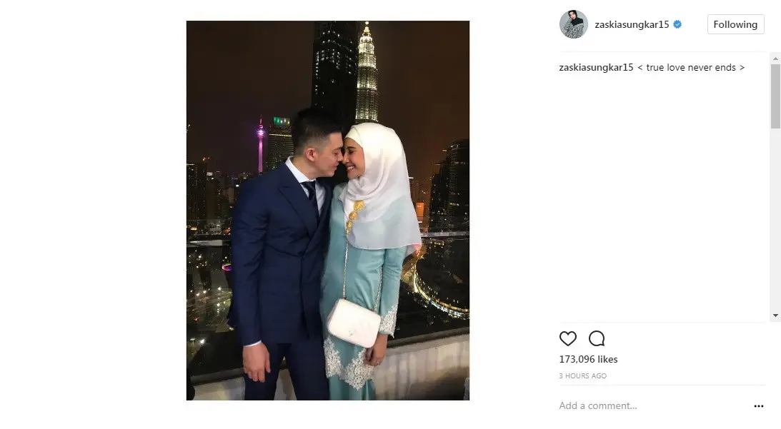Zaskia Sungkar tampil mesra dengan Irwansyah (Foto: Instagram)