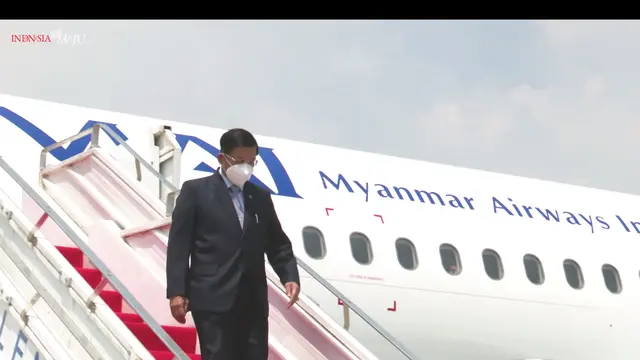 Pimpinan Militer Jenderal Min Aung Hlaing dari Myanmar tiba di Jakarta pada Sabtu (24/4) untuk menghadiri ASEAN Leaders' Meeting yang digelar di kantor Sekjen ASEAN pada Sabtu (24/4).