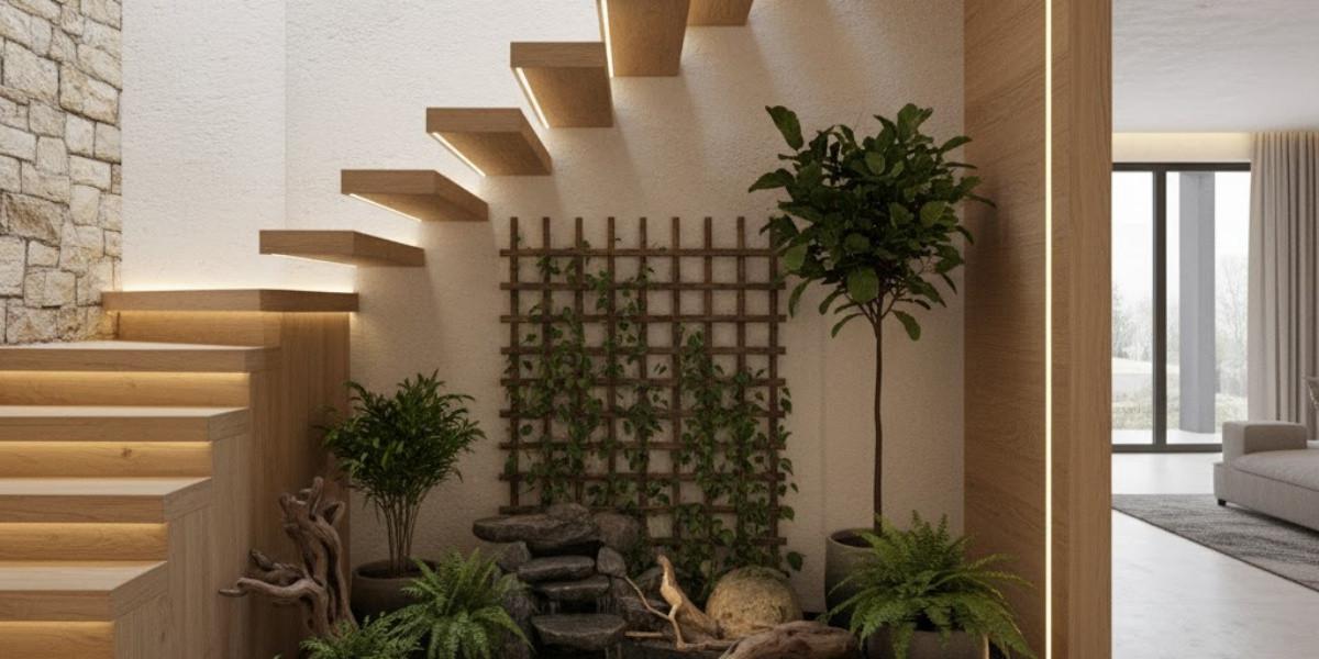 Desain Taman dalam Rumah di Bawah Tangga