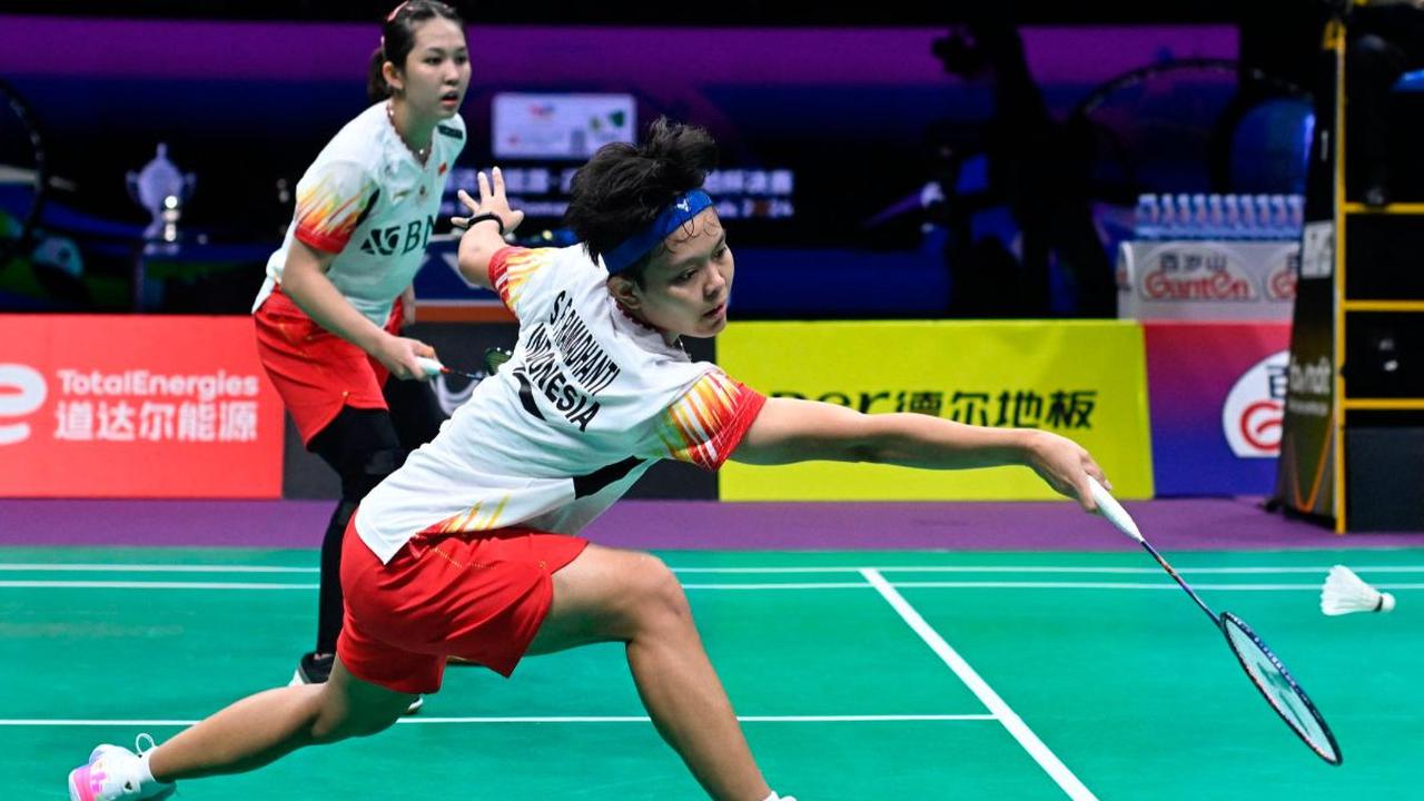 Di partai ketua, tim bulutangkis putri Indonesia menurunkan ganda&nbsp;Siti Fadia Silva Ramadhanti/Ribka Sugiarto.