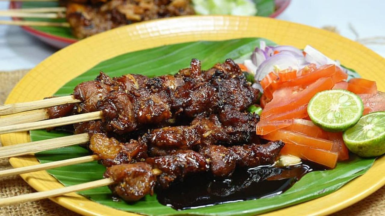 sepiring sate kambing