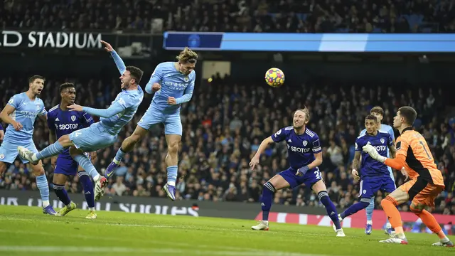 Manchester City Vs Leeds United di Liga Inggris