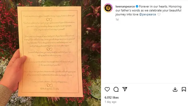 Surat dari ayah Pevita